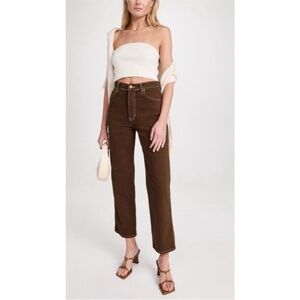 Reformation cowboy jeans in brown